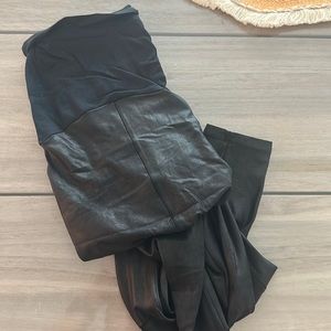 Spanx Maternity Faux Leather Leggings